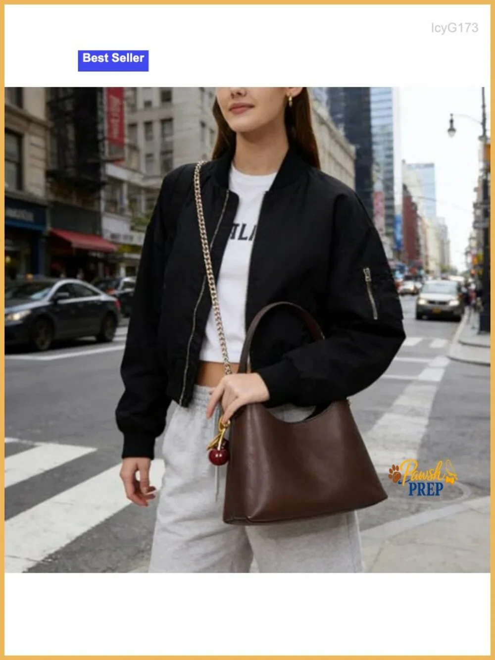 Small Hobo Bag for Women Faux Leather Shoulder Purse Tote with Chain Strap